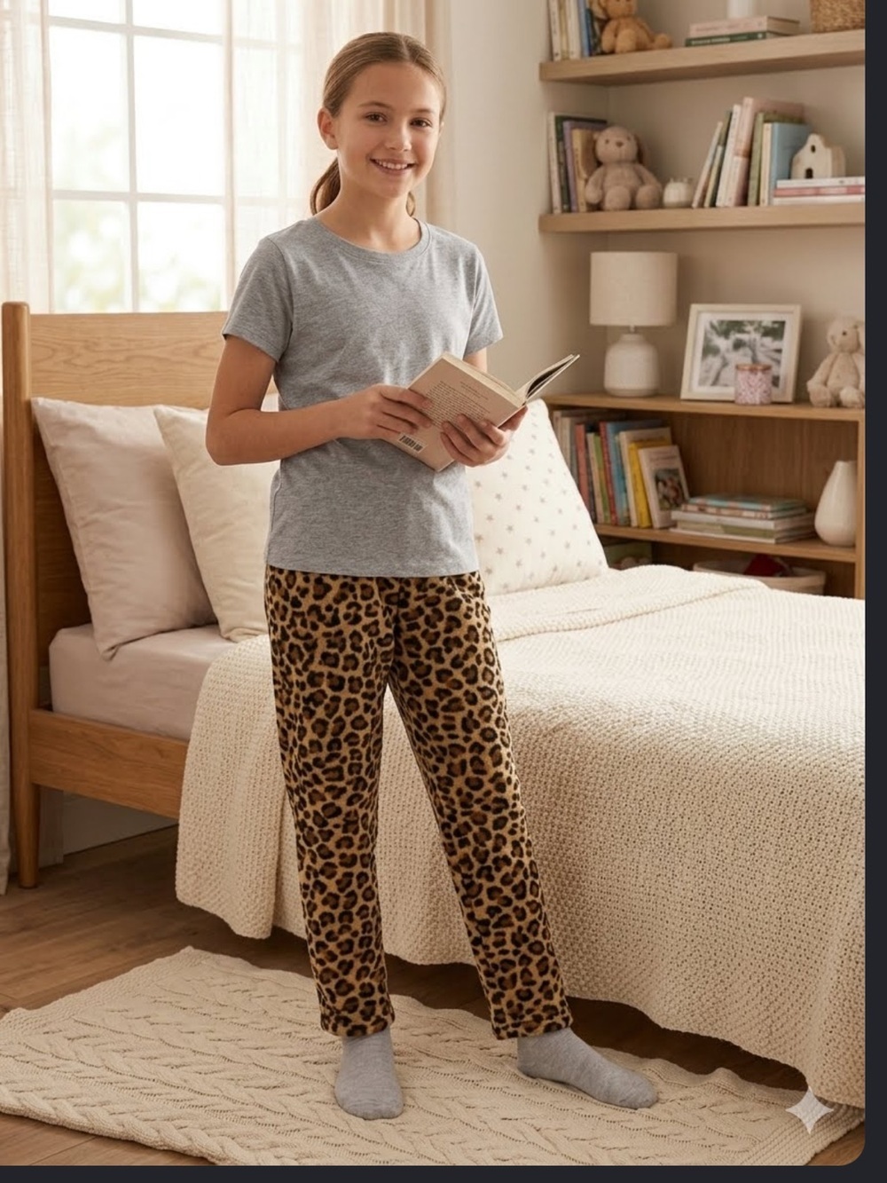 Just Love kids/teen Cheetah Print Leggings - Brown and Black